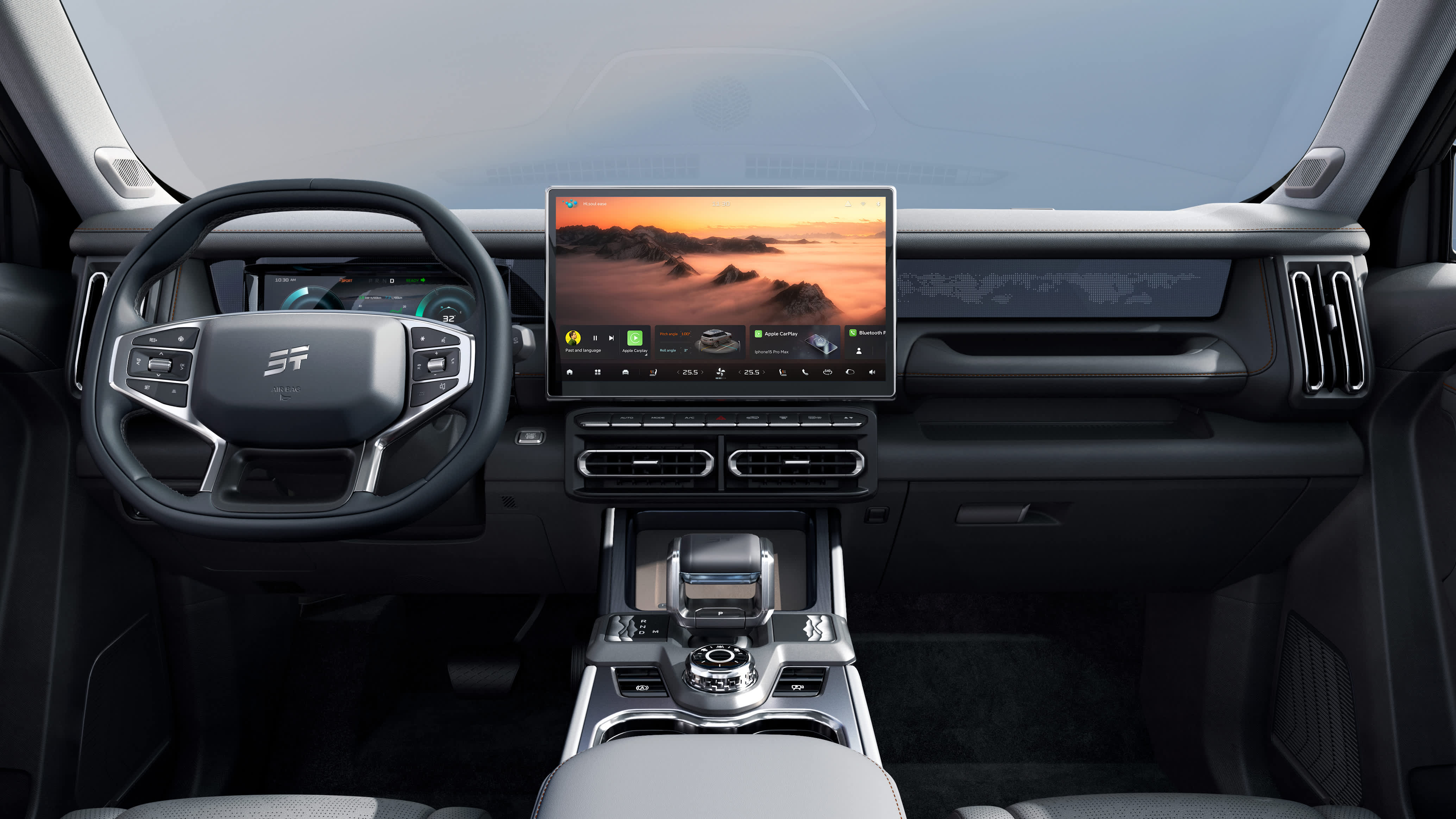 Jetour T1 interior with touch screen and modern design